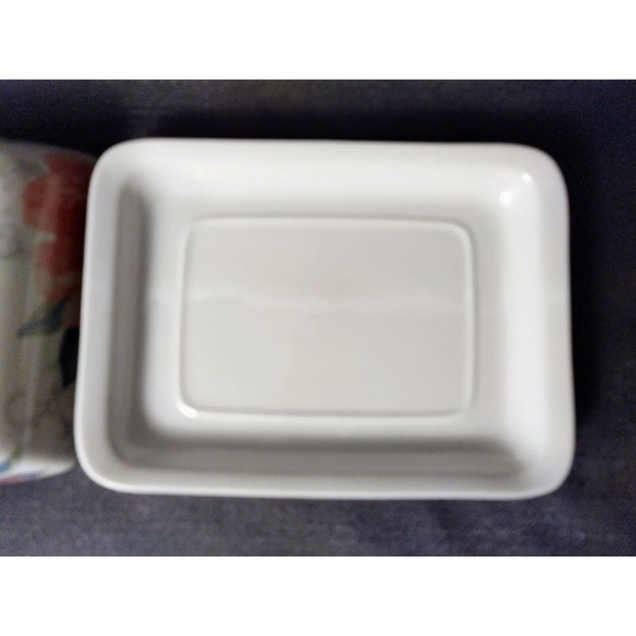 Martha Stewart Peony Elegant 7" Covered Butter Dish - Picture 8 of 13